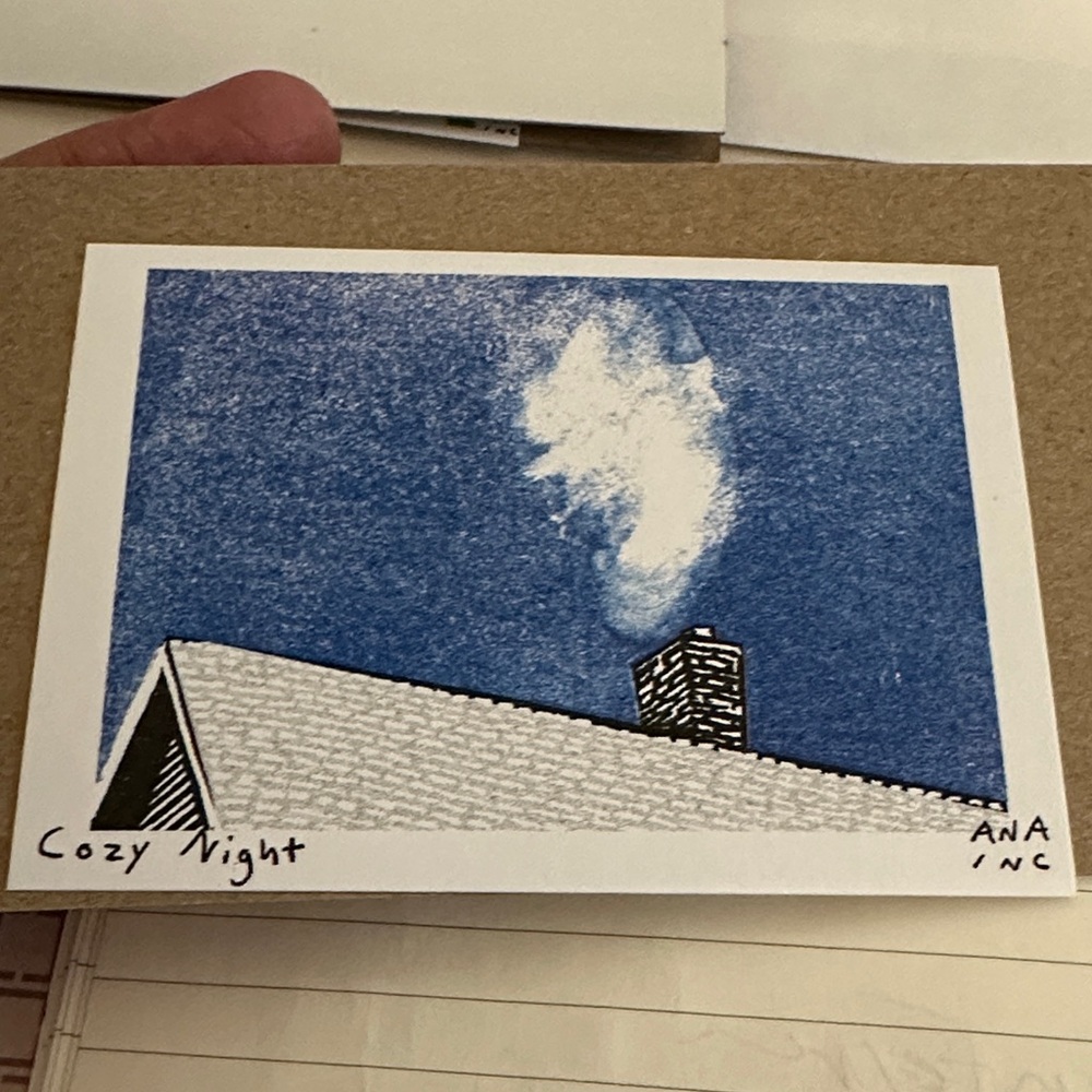 Anastasia Inciardi prints Cozy Night Blue Art Print